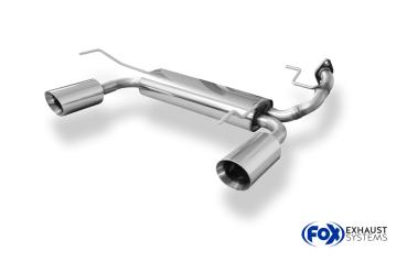 Endschalldämpfer Ausgang rechts/links - 1x100 Typ 25 rechts/links passend für: Suzuki Swift IV 1,2l